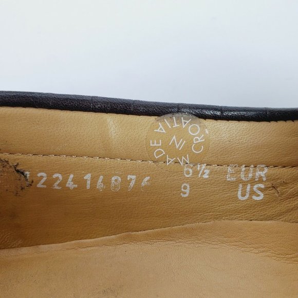 Mephisto Cool Air Women's Brown Embossed Leather Comfort Heel Penny Loafer Sz 9 - Picture 8 of 10